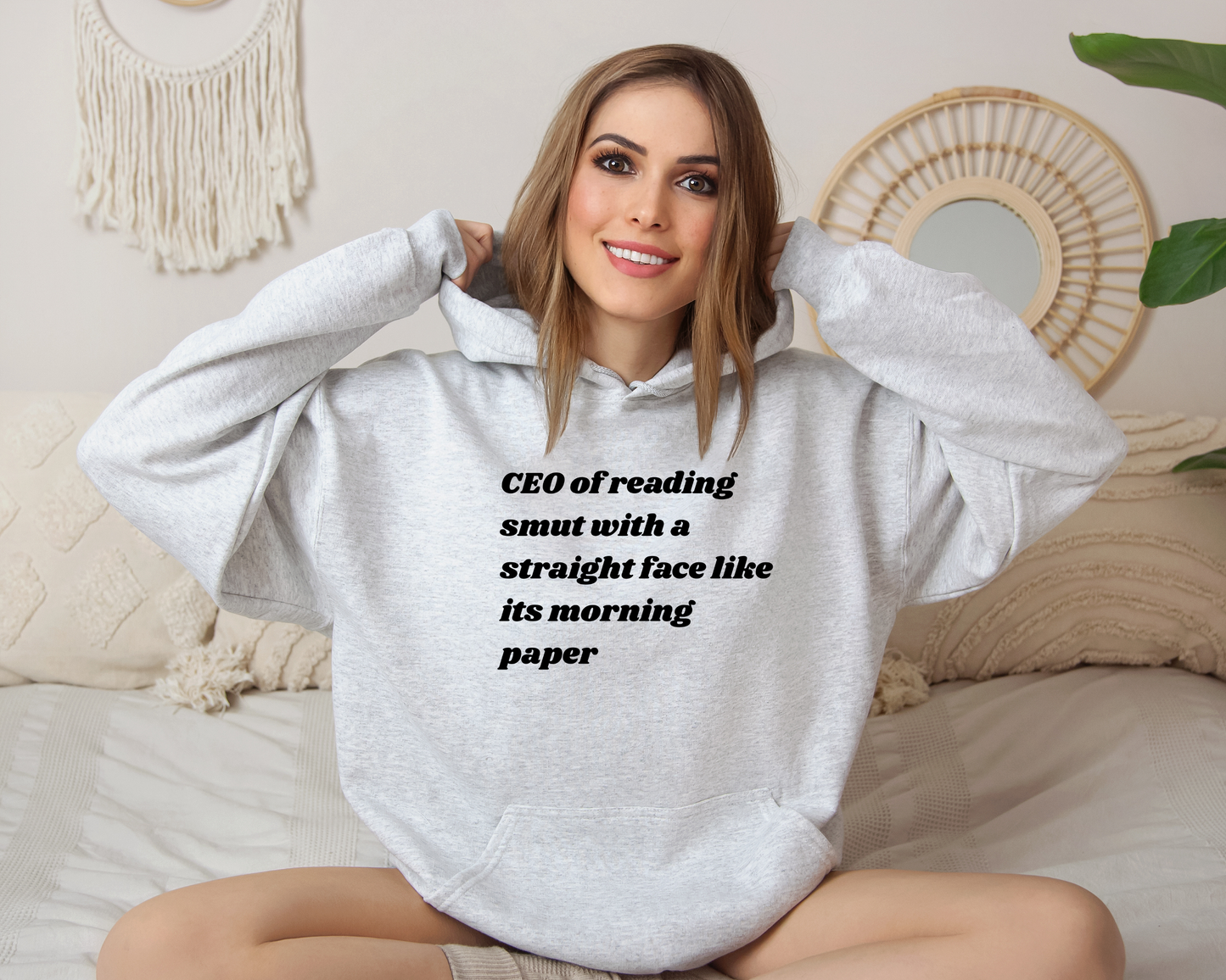 Book Lover Hoodie | CEO of Reading Smut Hoodie | Funny Bookish Sweatshirt | Booktok Reader Gift | Cozy Unisex Reading Hoodie