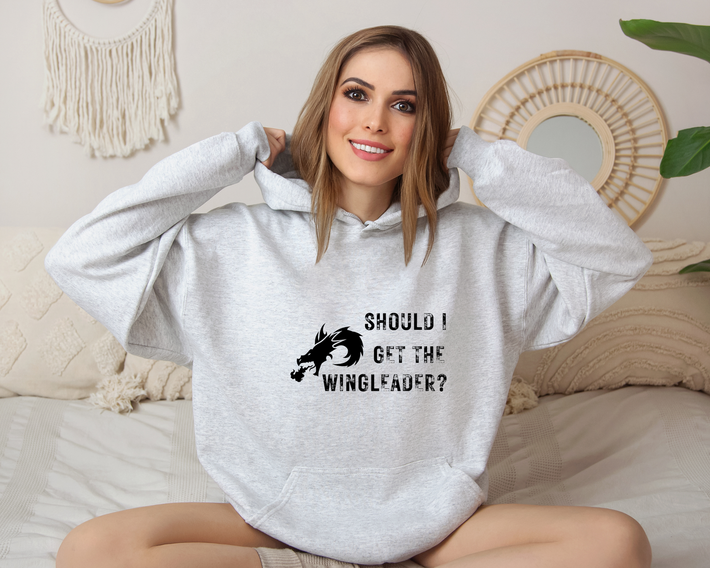 Should I Get the Wingleader Hoodie | Fourth Wing Inspired Hoodie | Dragon Rider Bookish Sweatshirt | Fantasy Reader Gift | Cozy Fandom Hoodie