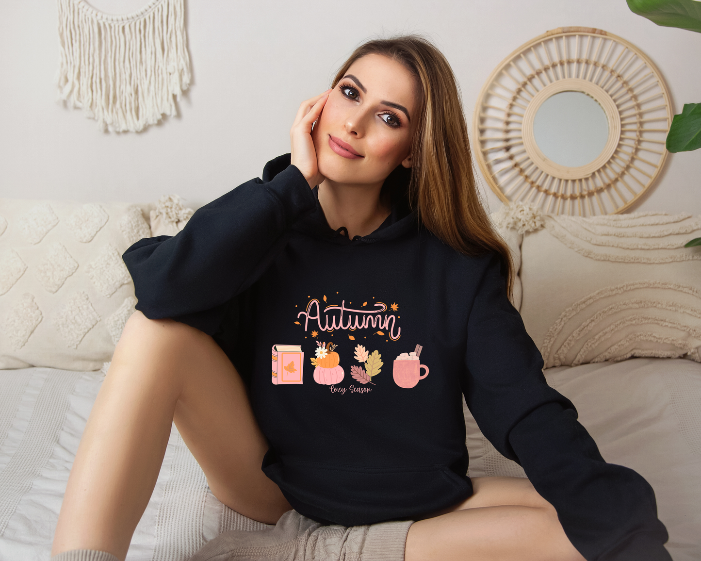 Autumn Cozy Season Hoodie | Cute Fall Sweatshirt | Pumpkin Spice Hoodie | Cozy Bookish Fall Gift | Aesthetic Autumn Sweater