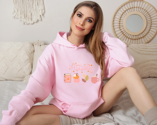 Autumn Cozy Season Hoodie | Cute Fall Sweatshirt | Pumpkin Spice Hoodie | Cozy Bookish Fall Gift | Aesthetic Autumn Sweater