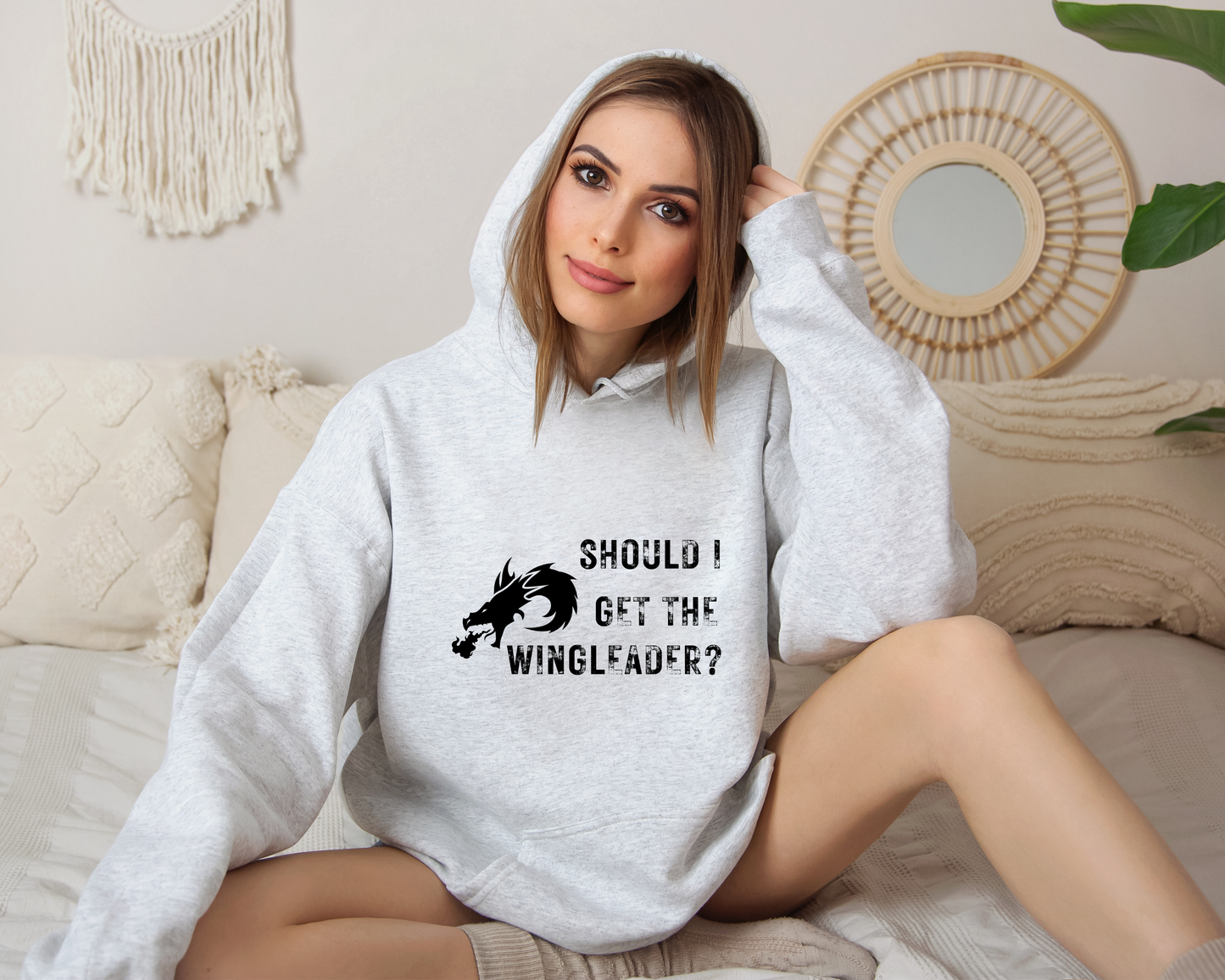 Should I Get the Wingleader Hoodie | Fourth Wing Inspired Hoodie | Dragon Rider Bookish Sweatshirt | Fantasy Reader Gift | Cozy Fandom Hoodie