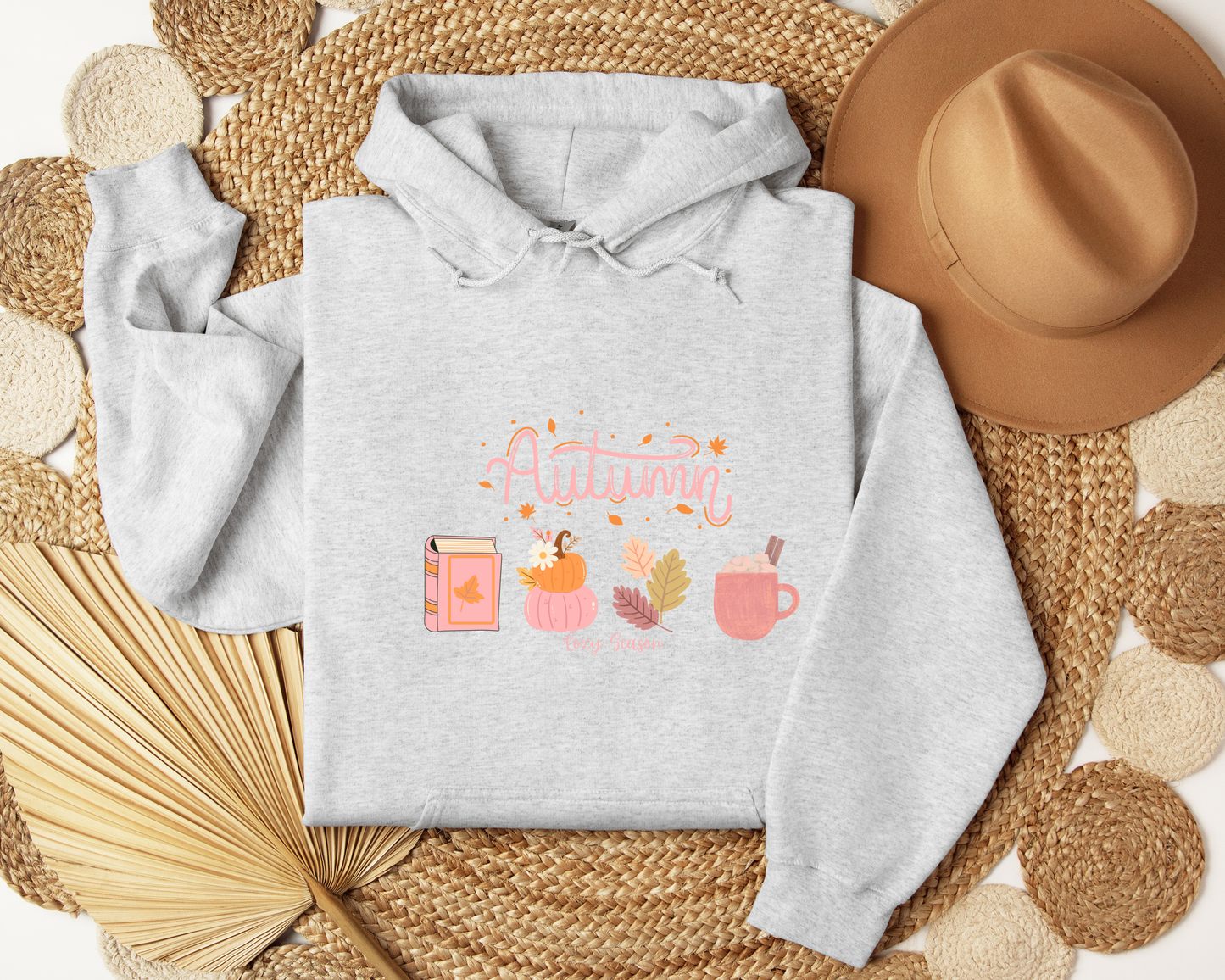 Autumn Cozy Season Hoodie | Cute Fall Sweatshirt | Pumpkin Spice Hoodie | Cozy Bookish Fall Gift | Aesthetic Autumn Sweater