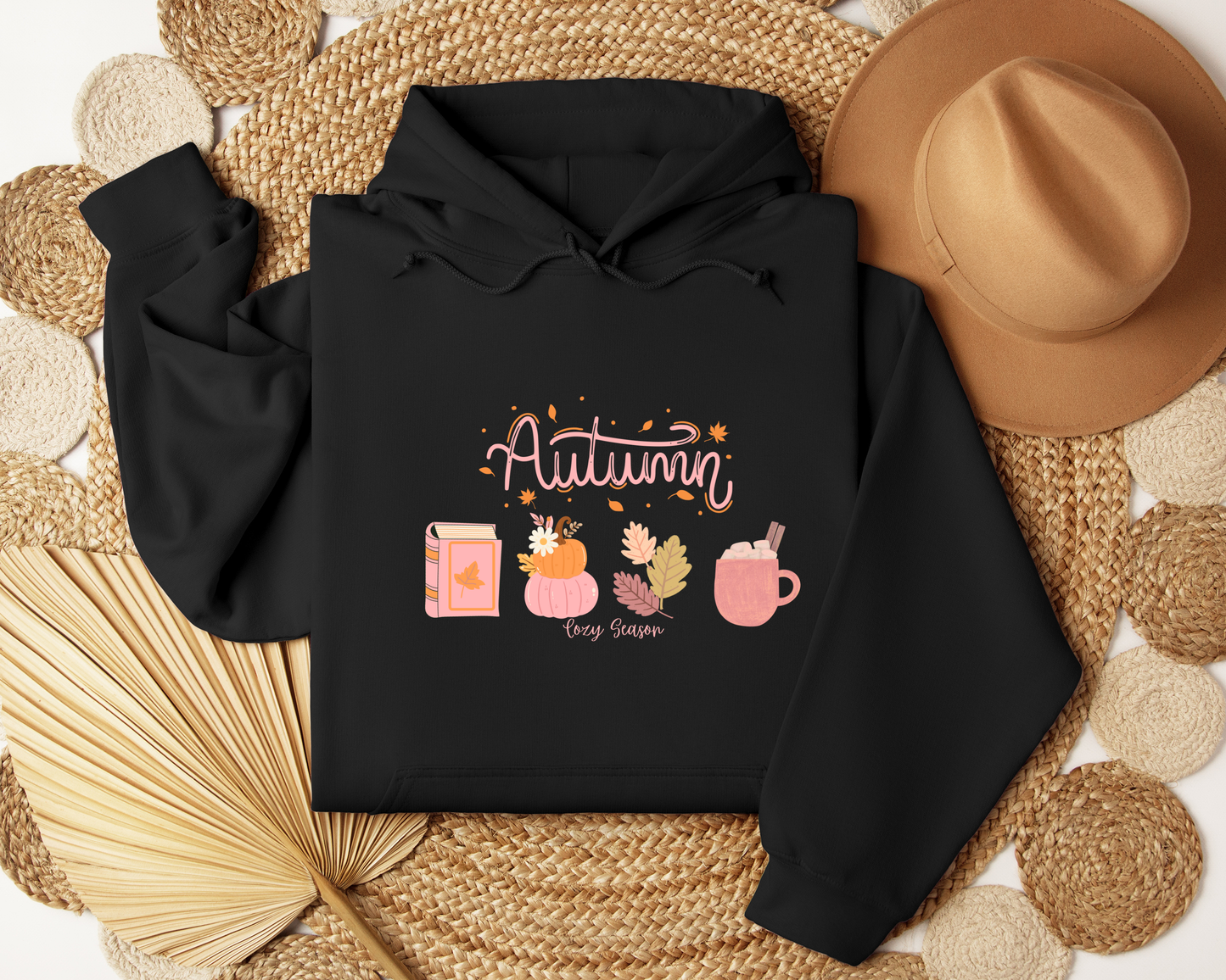 Autumn Cozy Season Hoodie | Cute Fall Sweatshirt | Pumpkin Spice Hoodie | Cozy Bookish Fall Gift | Aesthetic Autumn Sweater