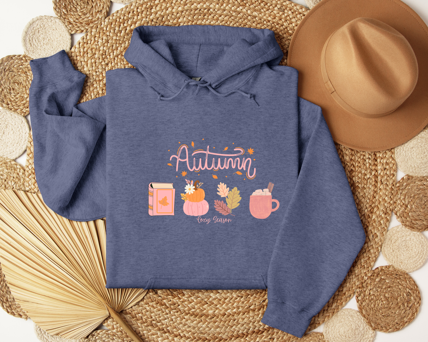 Autumn Cozy Season Hoodie | Cute Fall Sweatshirt | Pumpkin Spice Hoodie | Cozy Bookish Fall Gift | Aesthetic Autumn Sweater