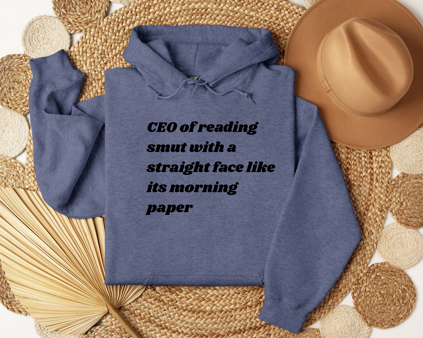 Book Lover Hoodie | CEO of Reading Smut Hoodie | Funny Bookish Sweatshirt | Booktok Reader Gift | Cozy Unisex Reading Hoodie