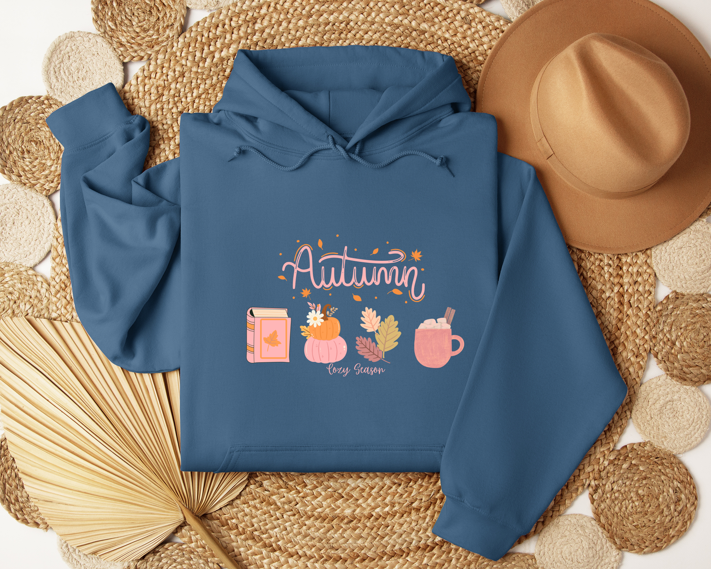 Autumn Cozy Season Hoodie | Cute Fall Sweatshirt | Pumpkin Spice Hoodie | Cozy Bookish Fall Gift | Aesthetic Autumn Sweater