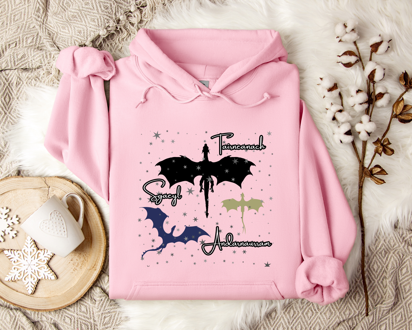Dragon Hoodie, Fantasy Sweatshirt, Night Fury Hoodie, Celestial Dragon Pullover, Gift for Dragon Lovers & Dreamers