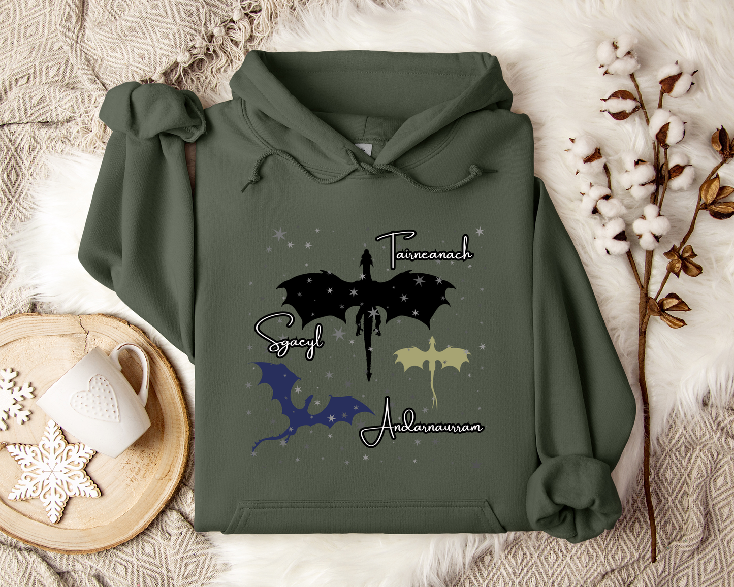 Dragon Hoodie, Fantasy Sweatshirt, Night Fury Hoodie, Celestial Dragon Pullover, Gift for Dragon Lovers & Dreamers