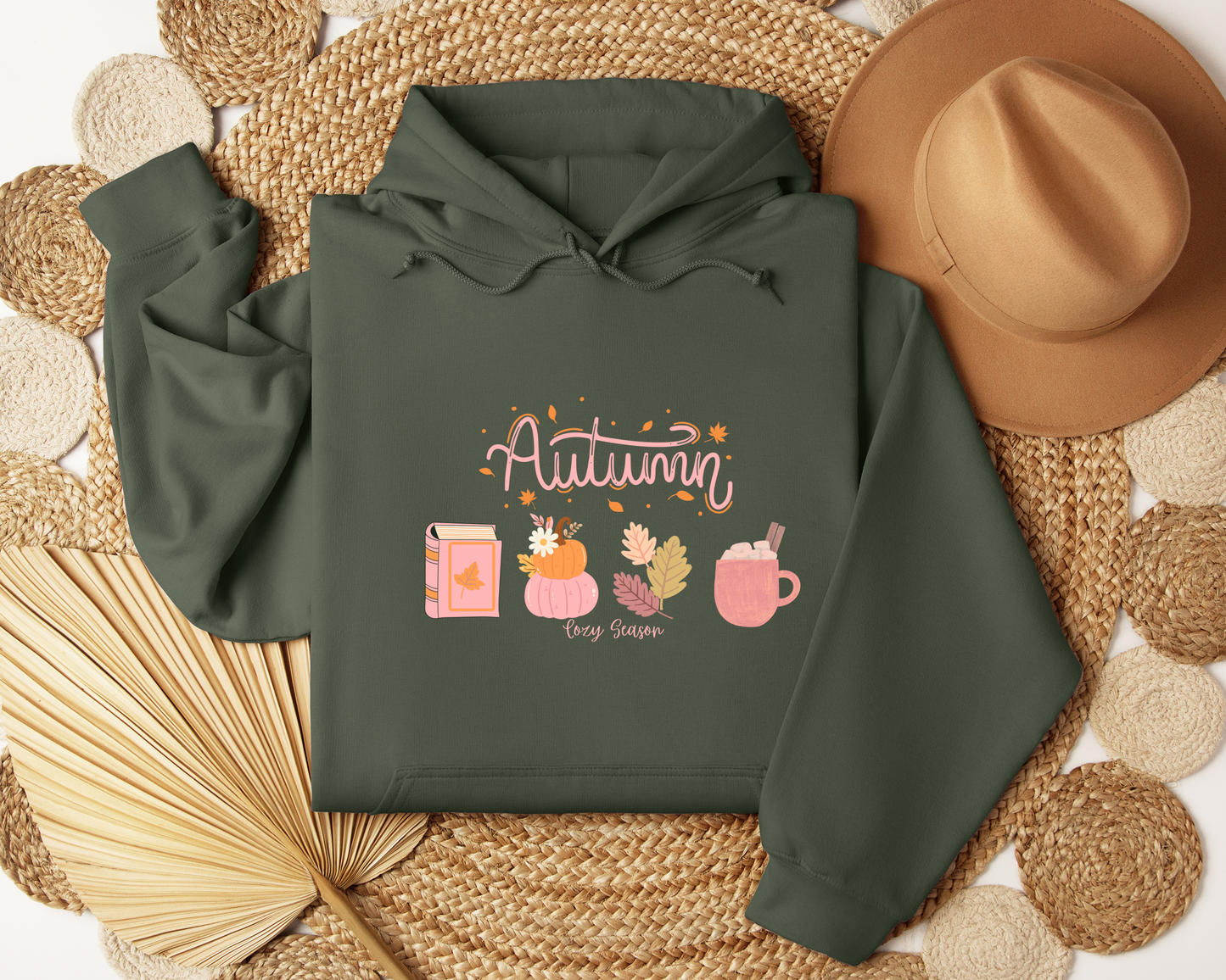 Autumn Cozy Season Hoodie | Cute Fall Sweatshirt | Pumpkin Spice Hoodie | Cozy Bookish Fall Gift | Aesthetic Autumn Sweater