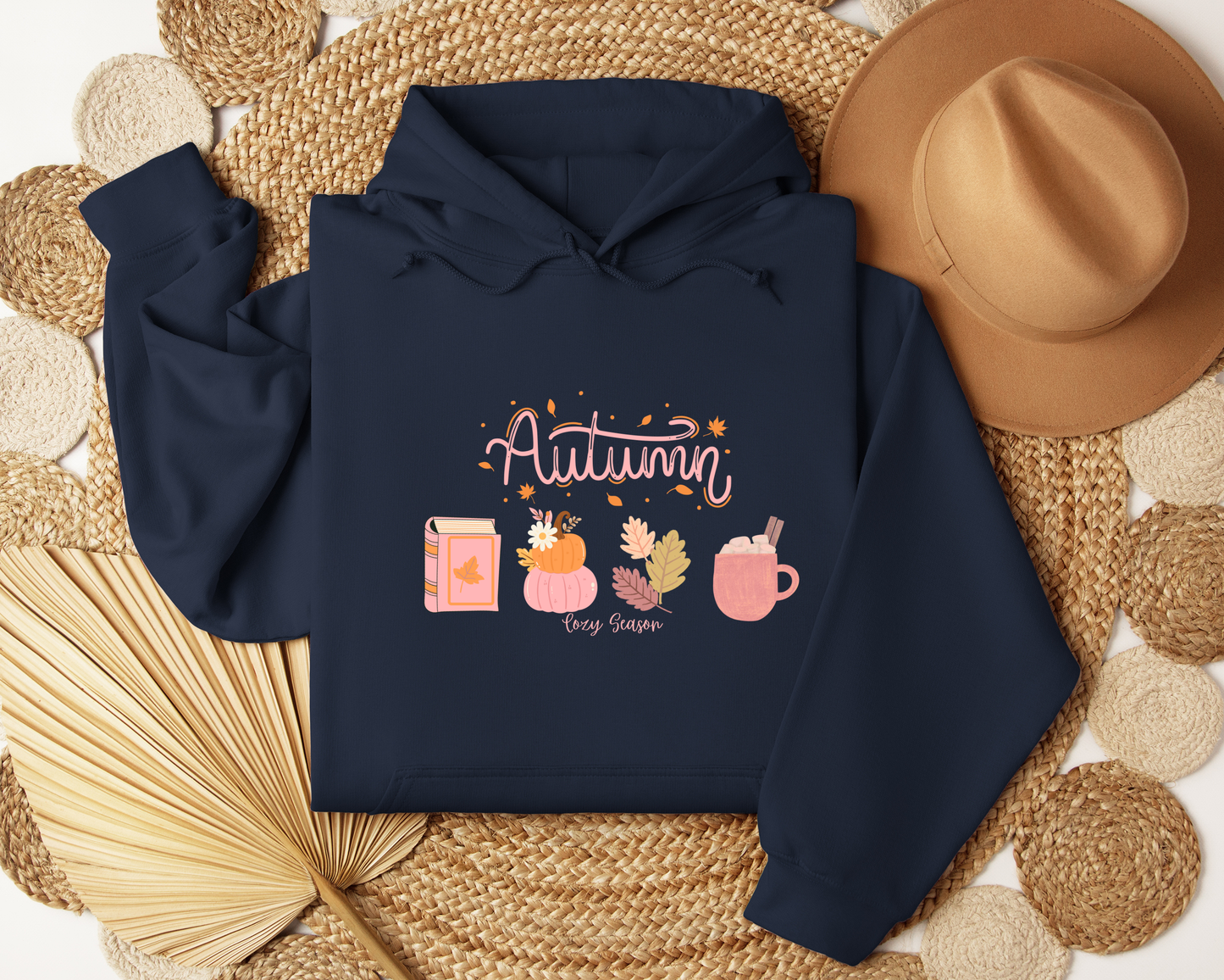 Autumn Cozy Season Hoodie | Cute Fall Sweatshirt | Pumpkin Spice Hoodie | Cozy Bookish Fall Gift | Aesthetic Autumn Sweater