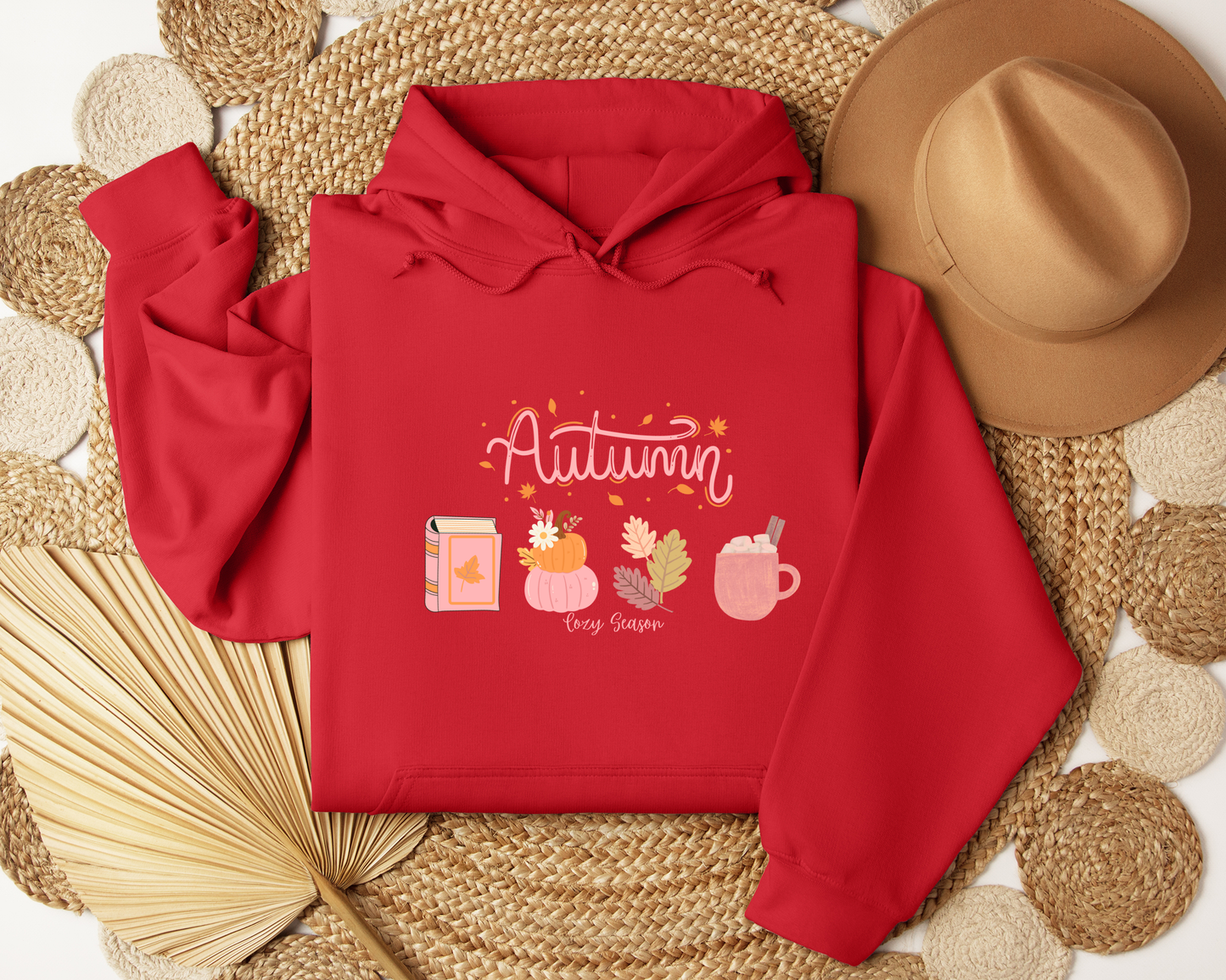 Autumn Cozy Season Hoodie | Cute Fall Sweatshirt | Pumpkin Spice Hoodie | Cozy Bookish Fall Gift | Aesthetic Autumn Sweater