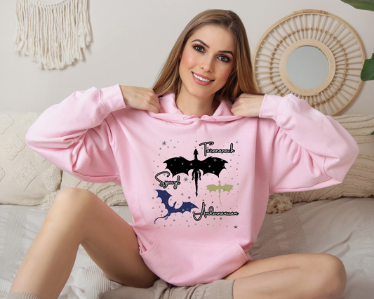 Dragon Hoodie, Fantasy Sweatshirt, Night Fury Hoodie, Celestial Dragon Pullover, Gift for Dragon Lovers & Dreamers