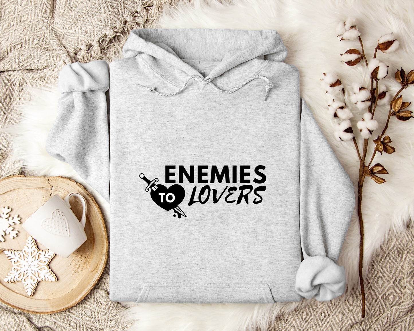 Enemies to Lovers Hoodie, Bookish Hoodie, Romance Reader Gift, Book Lover Sweatshirt, BookTok Hoodie, Reading Hoodie, Cozy Book Hoodie, Romance Trope Hoodie