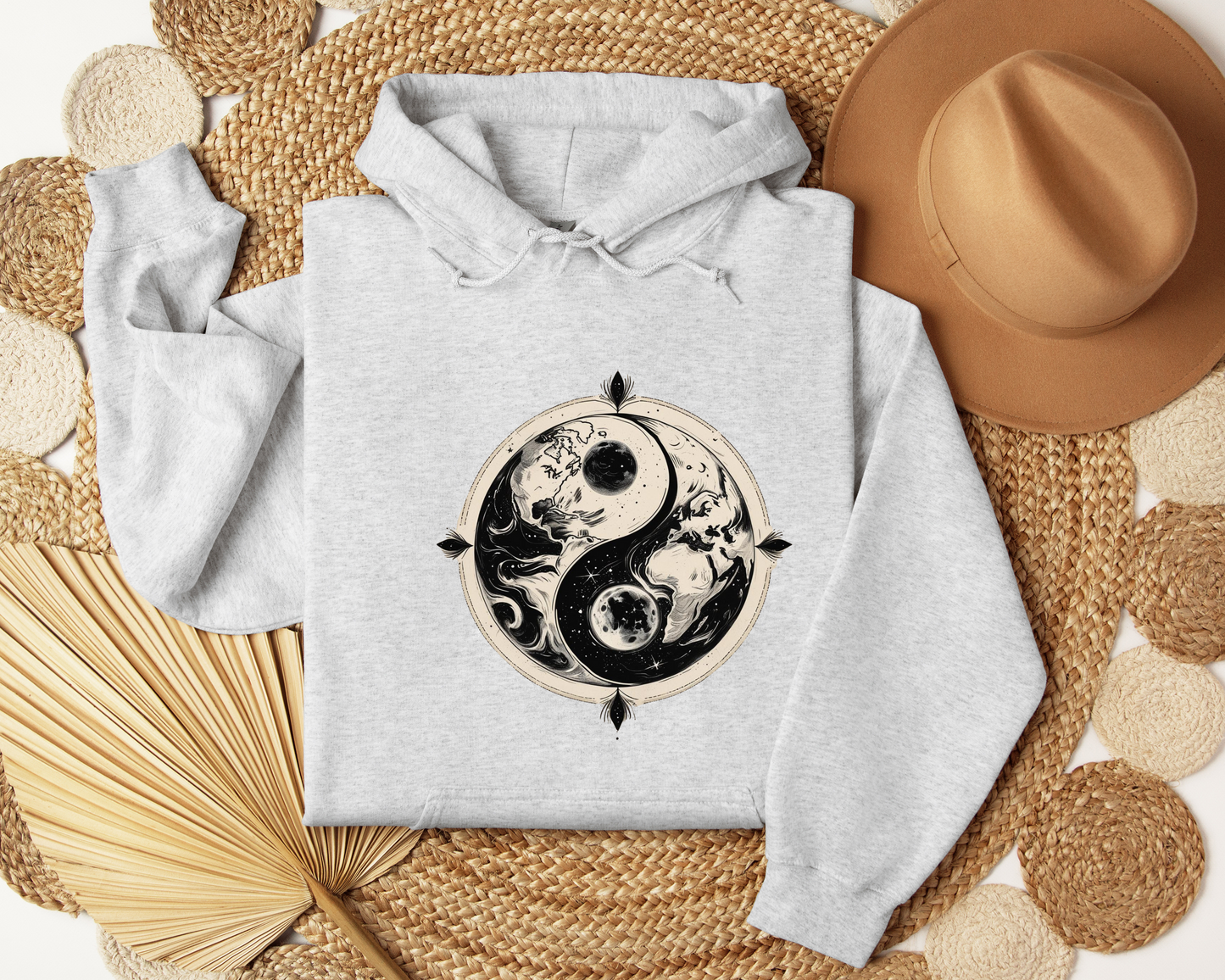 Cosmic Bloom Moon Hoodie, Celestial Moon Phases Hoodie, Astrology Sweatshirt, Lunar Hoodie, Spiritual Hoodie, Unisex Hoodie