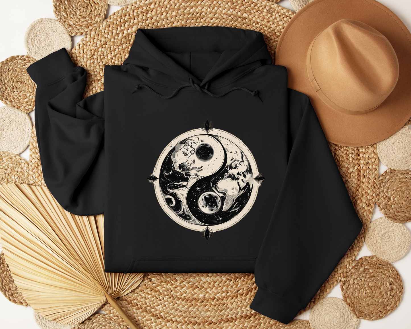 Cosmic Bloom Moon Hoodie, Celestial Moon Phases Hoodie, Astrology Sweatshirt, Lunar Hoodie, Spiritual Hoodie, Unisex Hoodie