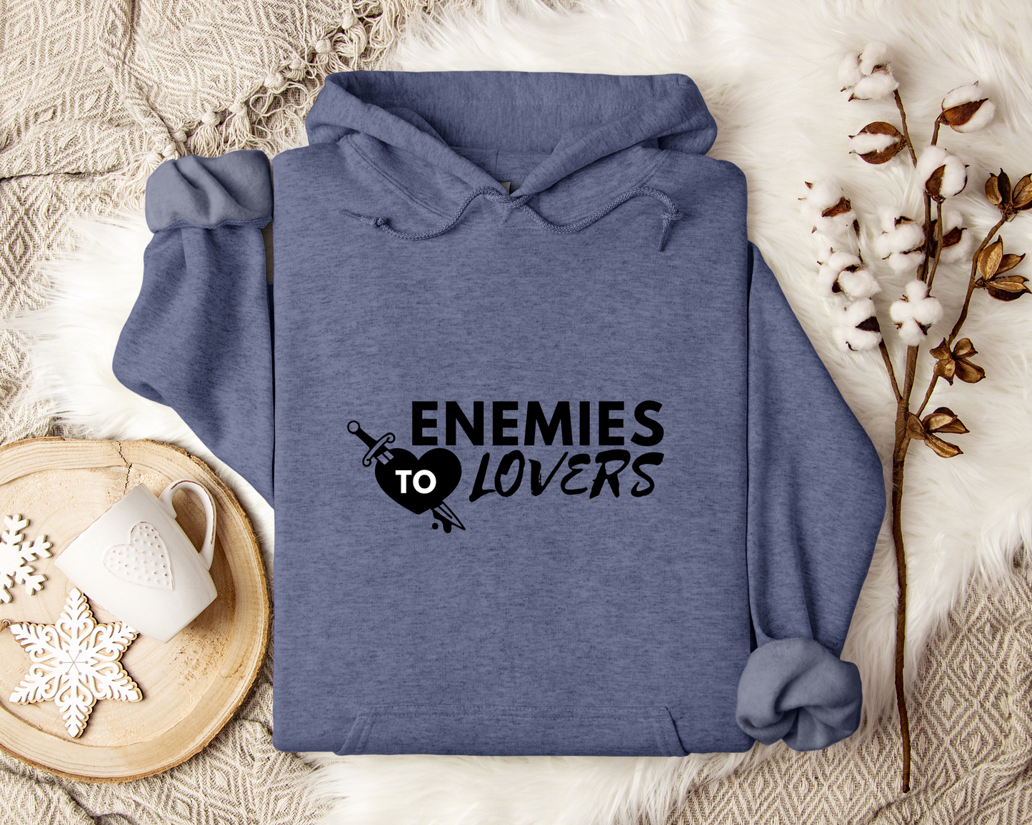 Enemies to Lovers Hoodie, Bookish Hoodie, Romance Reader Gift, Book Lover Sweatshirt, BookTok Hoodie, Reading Hoodie, Cozy Book Hoodie, Romance Trope Hoodie