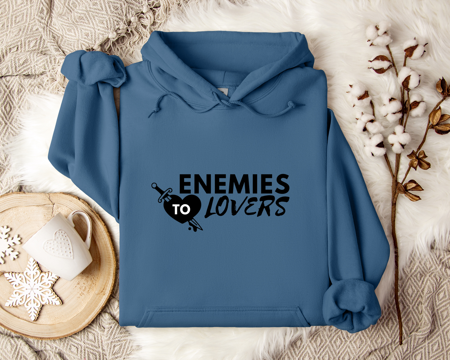Enemies to Lovers Hoodie, Bookish Hoodie, Romance Reader Gift, Book Lover Sweatshirt, BookTok Hoodie, Reading Hoodie, Cozy Book Hoodie, Romance Trope Hoodie