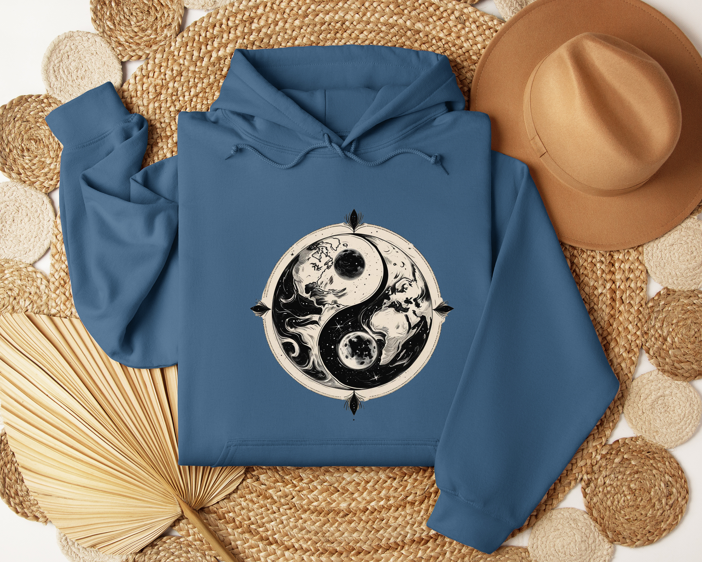 Cosmic Bloom Moon Hoodie, Celestial Moon Phases Hoodie, Astrology Sweatshirt, Lunar Hoodie, Spiritual Hoodie, Unisex Hoodie