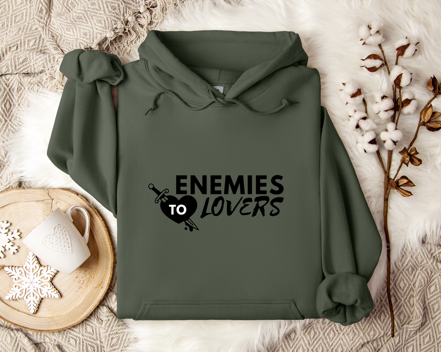 Enemies to Lovers Hoodie, Bookish Hoodie, Romance Reader Gift, Book Lover Sweatshirt, BookTok Hoodie, Reading Hoodie, Cozy Book Hoodie, Romance Trope Hoodie