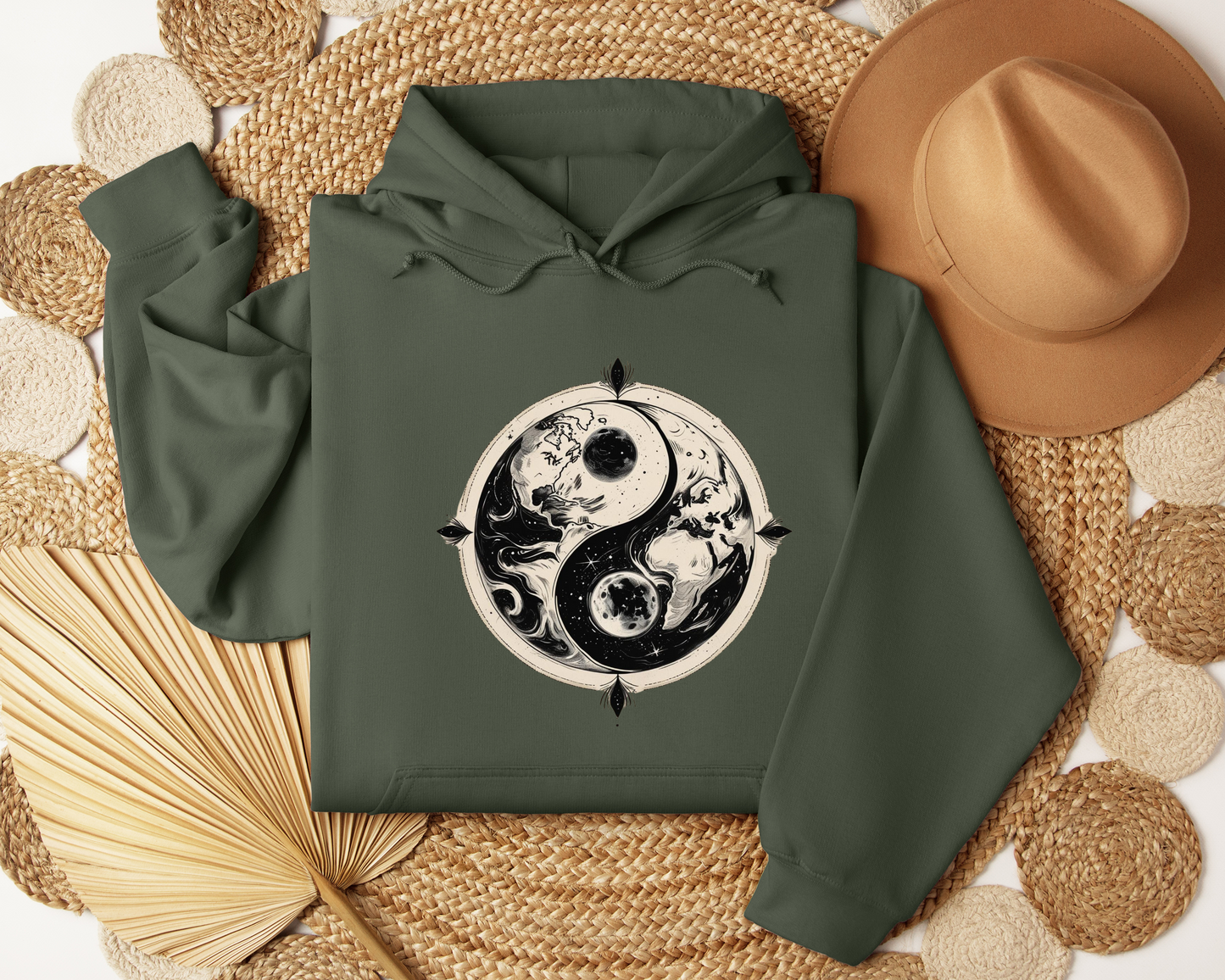 Cosmic Bloom Moon Hoodie, Celestial Moon Phases Hoodie, Astrology Sweatshirt, Lunar Hoodie, Spiritual Hoodie, Unisex Hoodie