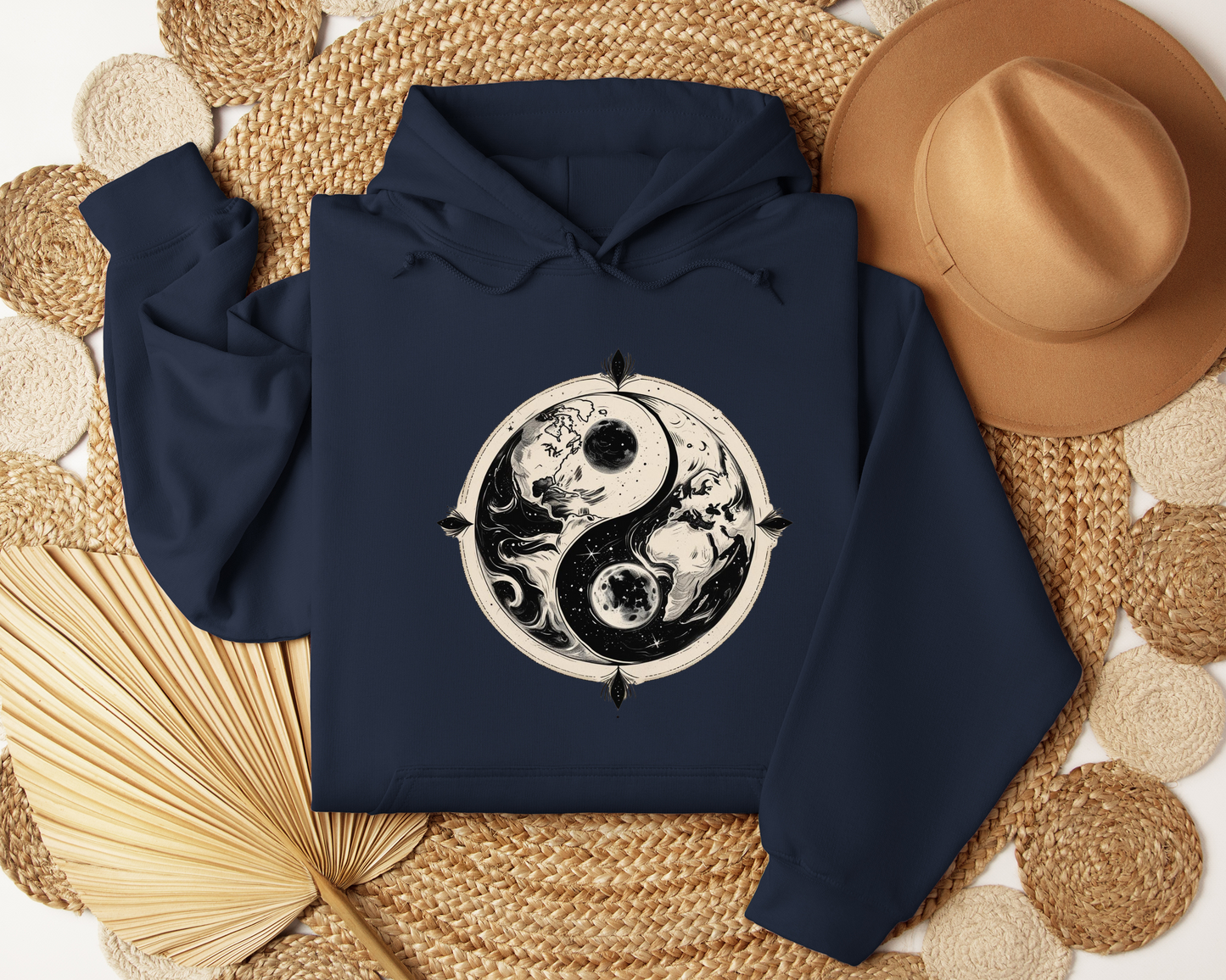 Cosmic Bloom Moon Hoodie, Celestial Moon Phases Hoodie, Astrology Sweatshirt, Lunar Hoodie, Spiritual Hoodie, Unisex Hoodie