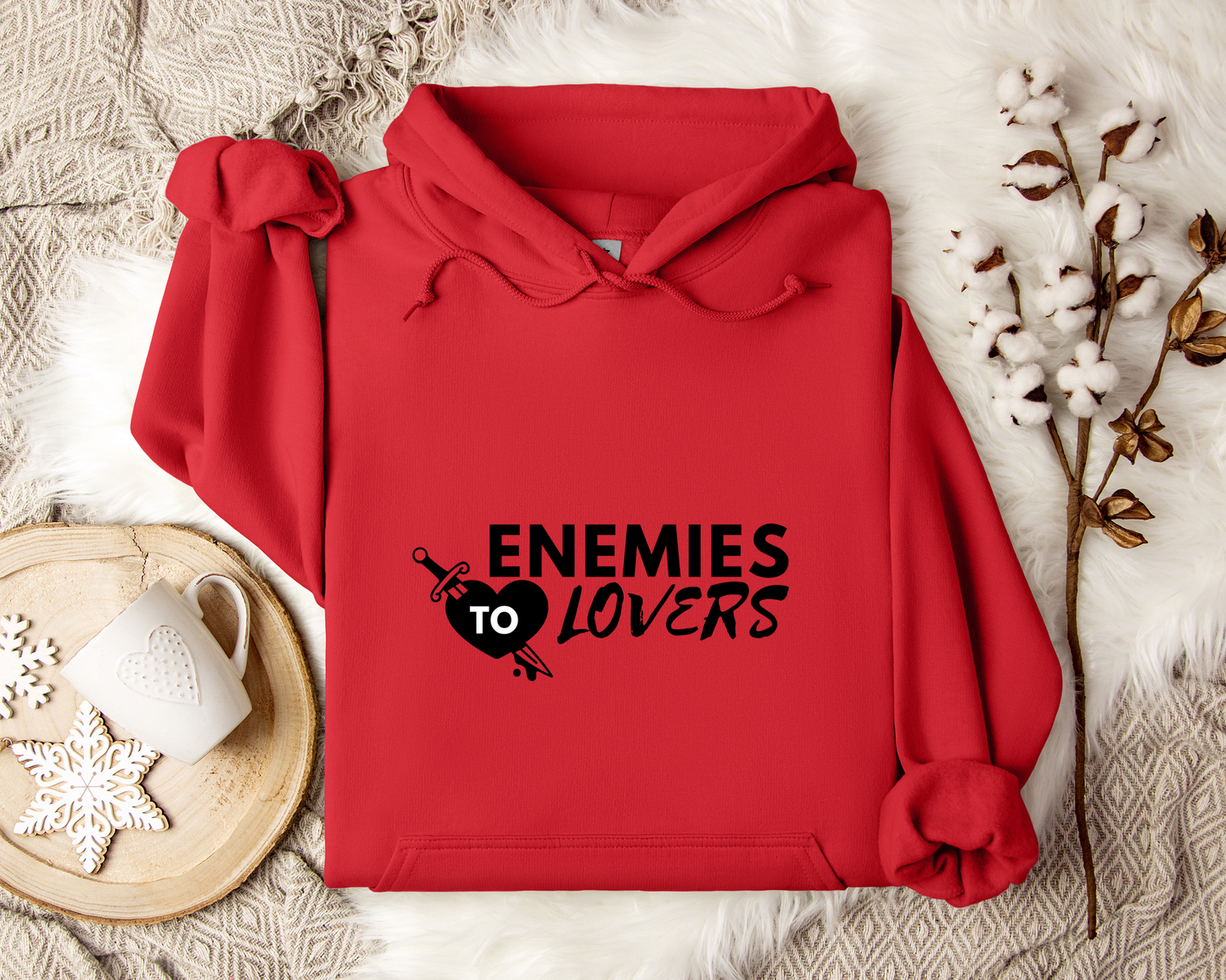 Enemies to Lovers Hoodie, Bookish Hoodie, Romance Reader Gift, Book Lover Sweatshirt, BookTok Hoodie, Reading Hoodie, Cozy Book Hoodie, Romance Trope Hoodie